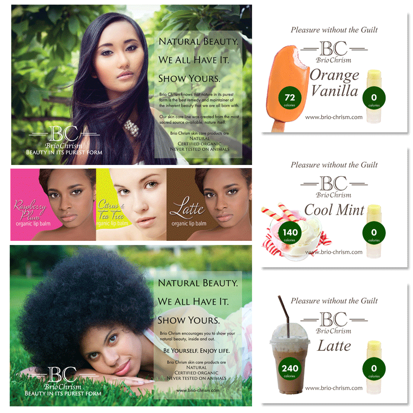 Advertisements & Package Design, Brio Chrism Lip Balm