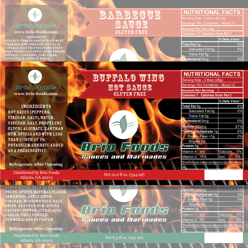 Product Labels, Brio Foods