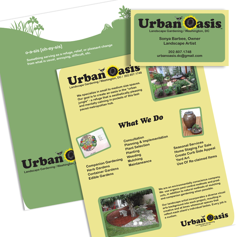 Marketing Materials, Urban Oasis
